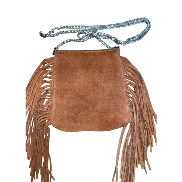 Ecote suede leather fringe crossbody - Picture 2 of 11